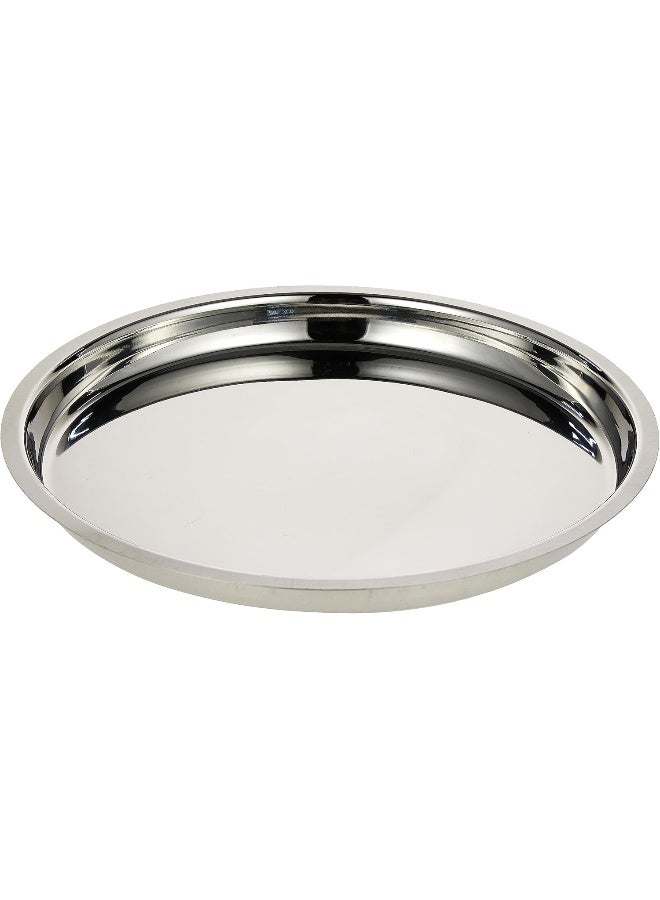 RAJ STAINLESS STEEL DINNER PLATE, 30.5 CM, SILVER, TP0013 Silver 30.5cm - Image 1