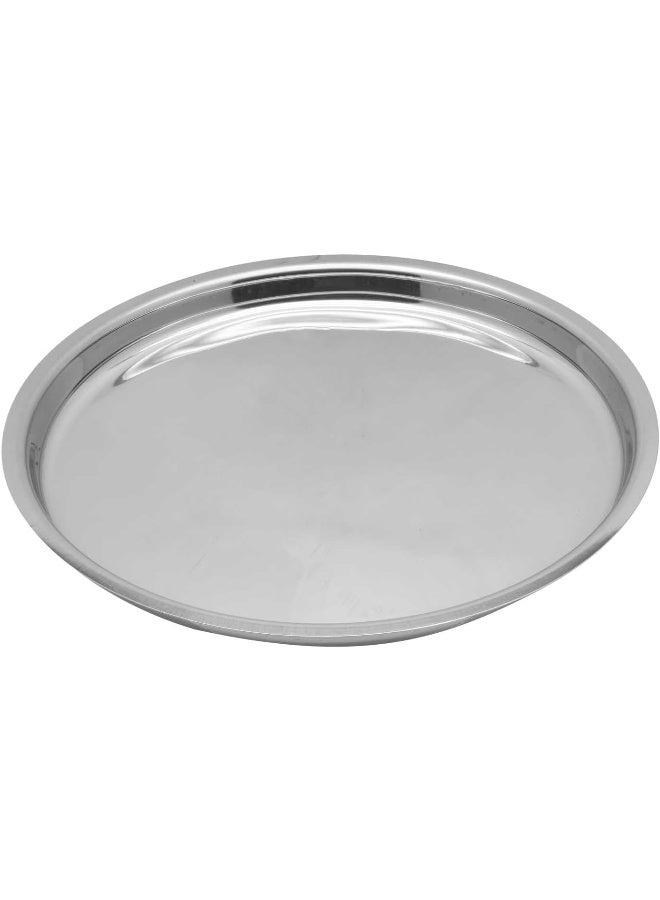 راج طبق من الستانلس ستيل فضي 33سم - Image 2