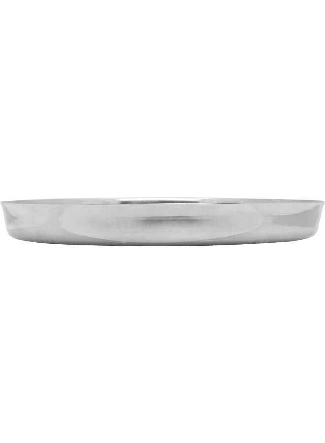 RAJ Stainless Steel Dinner Plate, 29 CM, Silver, TS0013, Dinner Plate, Serveware, Serving Plate, Rice Plate Silver 29cm - Image 1