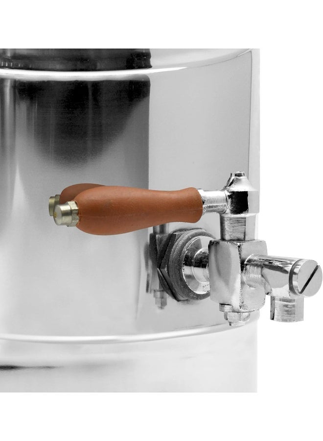 فينود وعاء معدني صغير للشاي مصنوع من الستانلس ستيل فضي/أسود/بني 30.5x27x38سم - Image 4