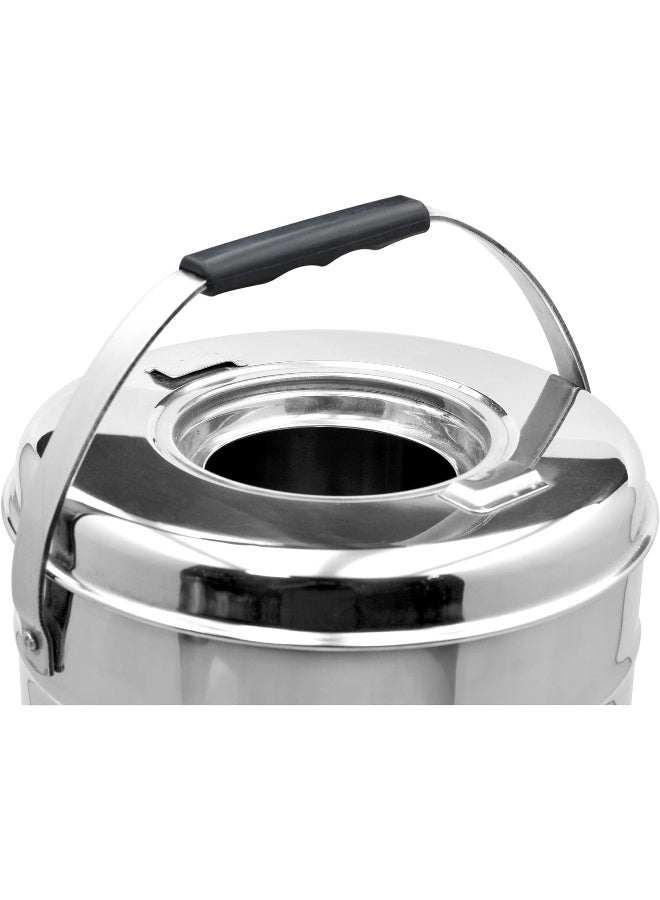 فينود وعاء معدني صغير للشاي مصنوع من الستانلس ستيل فضي/أسود/بني 30.5x27x38سم - Image 3