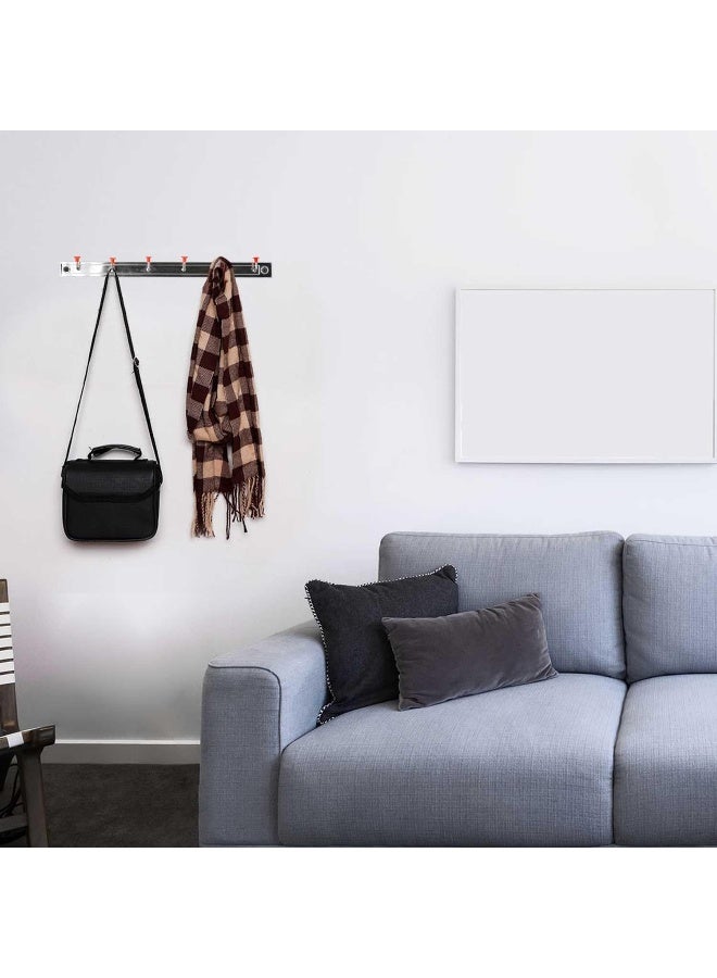 راج علّاقة جدارية من الفولاذ فضي / أحمر 42سم - Image 5