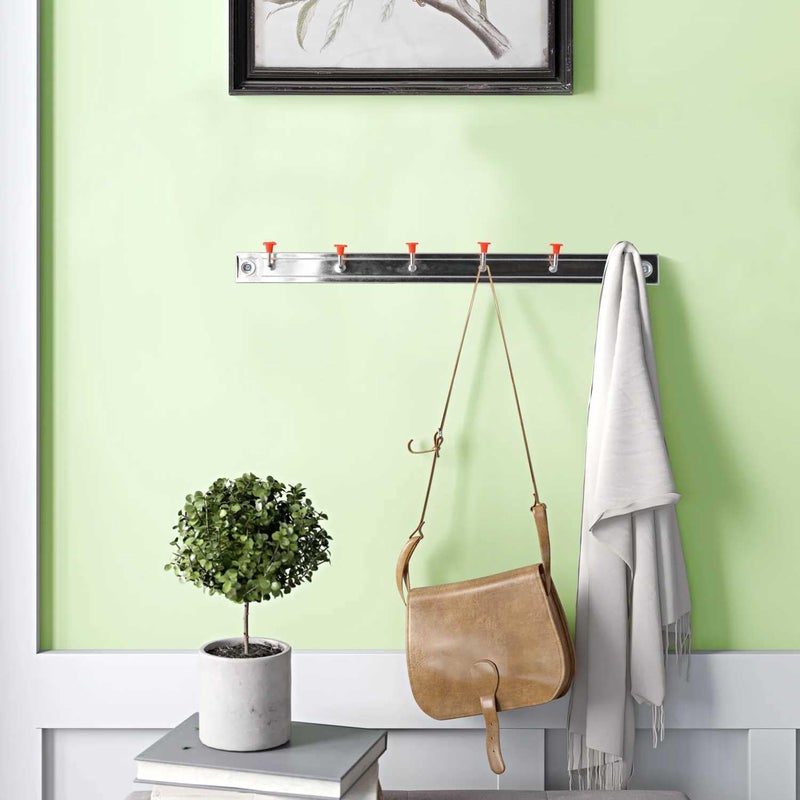 راج علّاقة جدارية من الفولاذ فضي / أحمر 42سم - Image 4