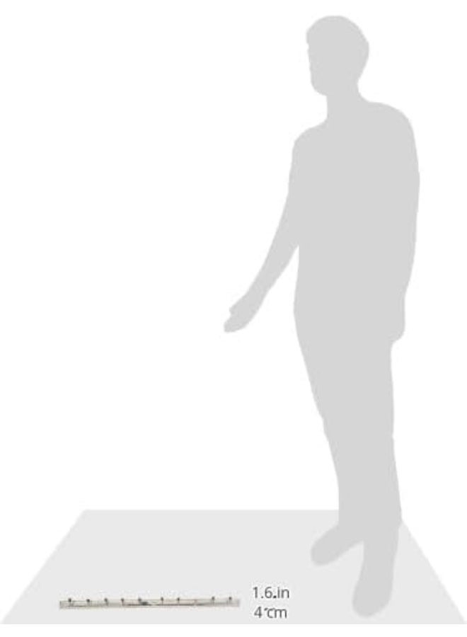 RAJ STEEL WALL HANGER, 10 PIN, SILVER, WHD010 Silver 65cm - Image 4