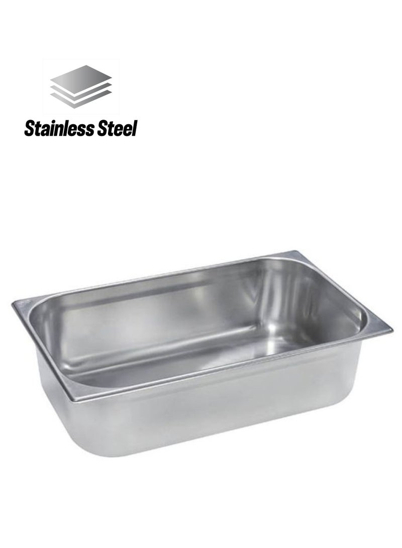 RAJ Stainless Steel Gastronorm Tray Silver 53x32.5x15cm  - Image 1