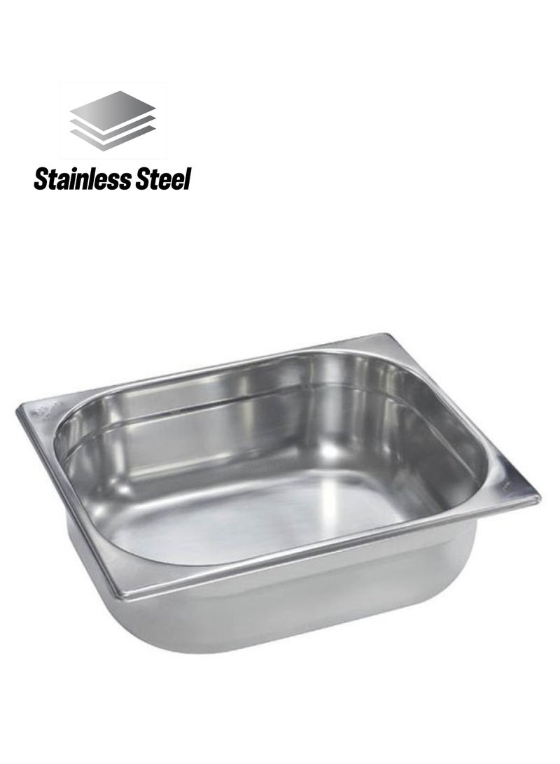 RAJ Stainless Steel Gastronorm Pan Silver 32.5x26.5x10cm  - Image 1