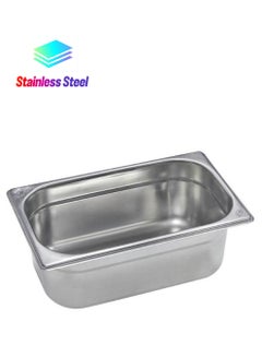 RAJ Stainless Steel Gastronorm Pan Silver 26.5x16.2x10cm  - Image 1