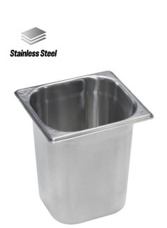 RAJ Stainless Steel Gastronorm Pan Silver 17.6x16.2x20cm  - Image 1