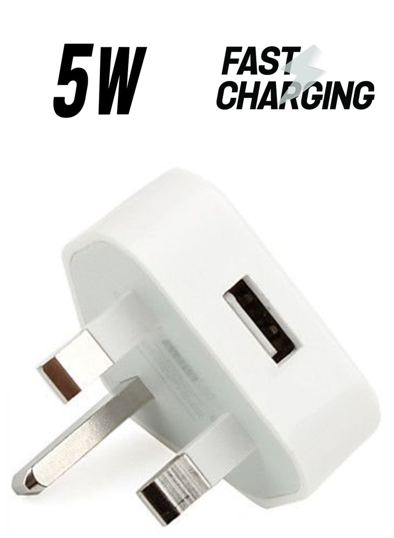 موز مُحوِّل بمقبس USB لجهاز أبل آيفون 5/4S/4/3G/iPod أبيض 