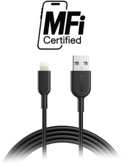 Anker Powerline II Lightning Cable (6ft), Probably The World's Most Durable Cable, MFi Certified for iPhone 14/14 Pro/13/13 Pro Max/12/12 Pro Max/XR/X/8/8 Plus/7/7 Plus/6/6 Plus Black