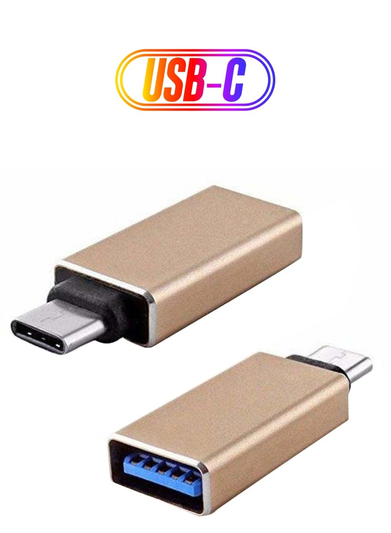 Type-C To Type-C USB OTG Adapter Gold/Black