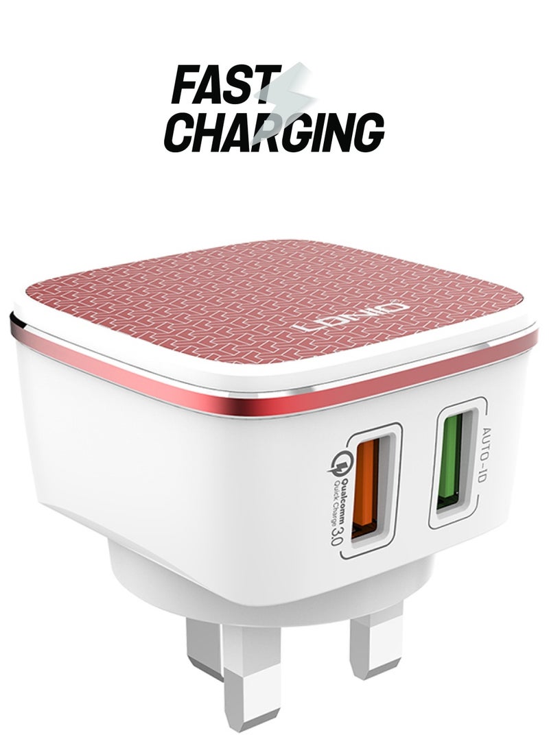 Quick Charge USB Charger White/Red