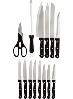 Prestige Prestige Stainless Steel Knife Block 15 Piece Set- Japanese Blades, Dishware Safe, Precision Cutting-Pr52114-Black Black  - Image 2