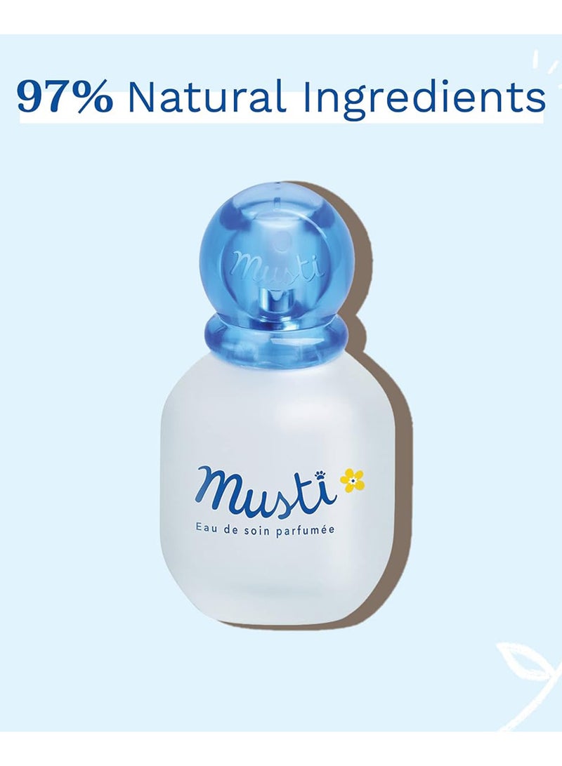 Mustela - Musti Eau de Soin Parfumee 50mL - Alcohol-Free Fragrance for Babies, with Chamomile & Honey Notes - Image 1