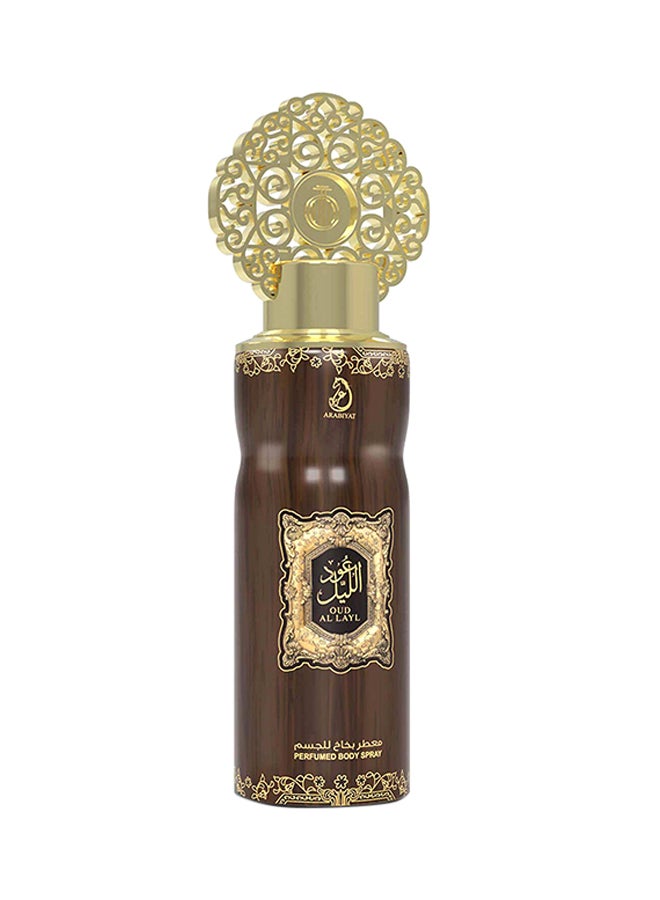 ARABIYAT Oud Al Layl Gift Set (1 x EDP 100ml, 1 x Perfumed Body Spray 200ml) - Image 3
