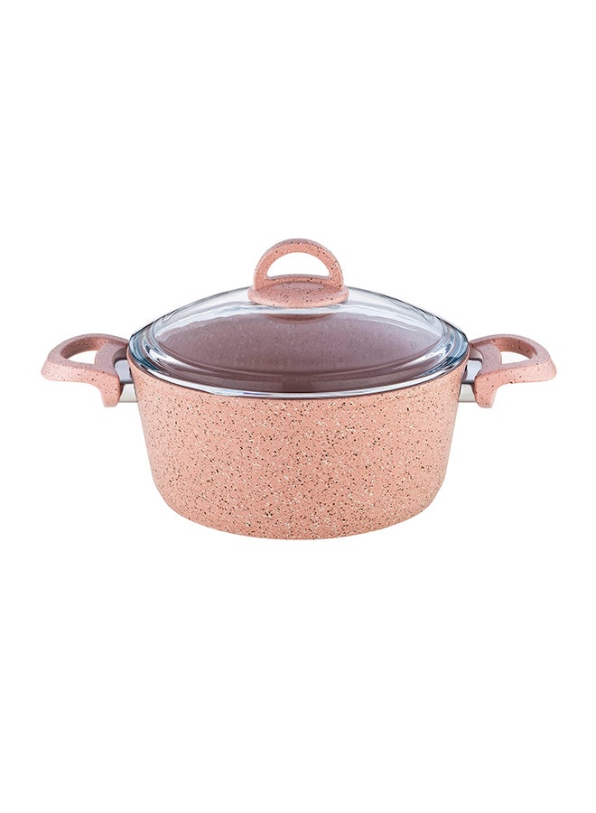 Homemaker Granite Casserole Pink 24cm