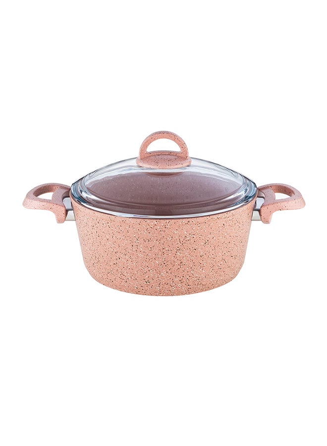 Homemaker Granite Casserole Pink 26cm