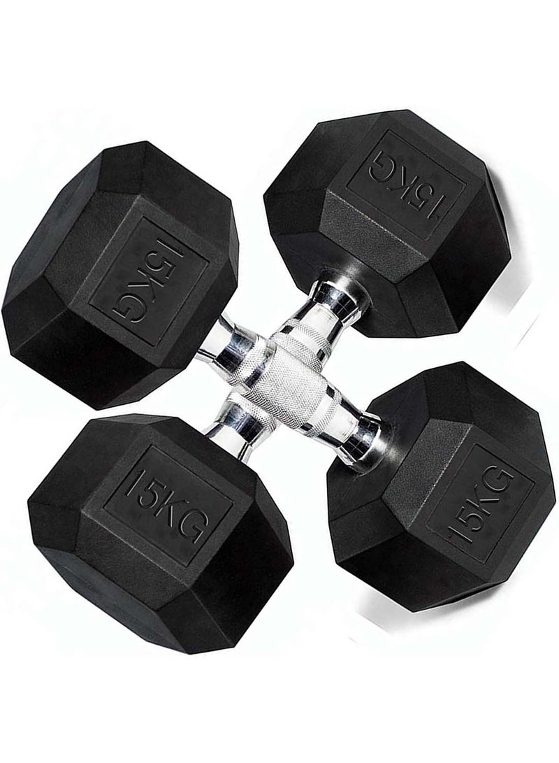 سكاي لاند طقم من قطعتي دمبل نيو هيكس 2x15كيلوجرام - Image 2