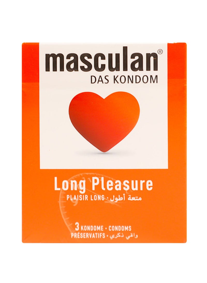 masculan 3-Piece Masculan Extra Long Pleasure Condom
