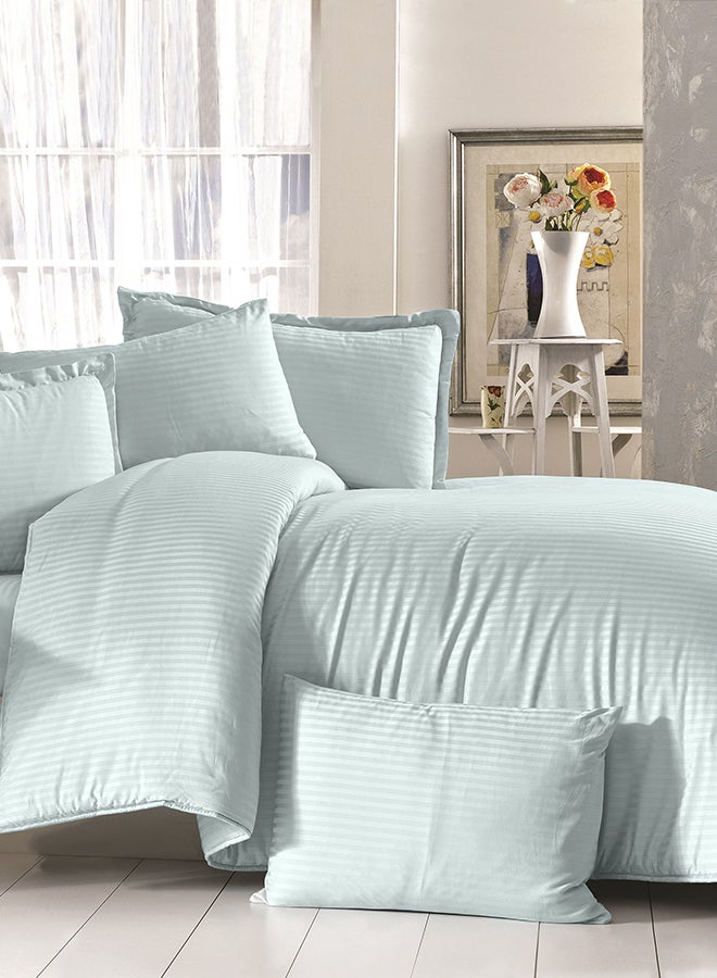 طقم لحاف بتصميم مخطط مكون من 6 قطع قطن أزرق - pnsku/N21163952A/45/_/1709713873/97f6be20-12dc-4ba2-84d3-22e12bc88234