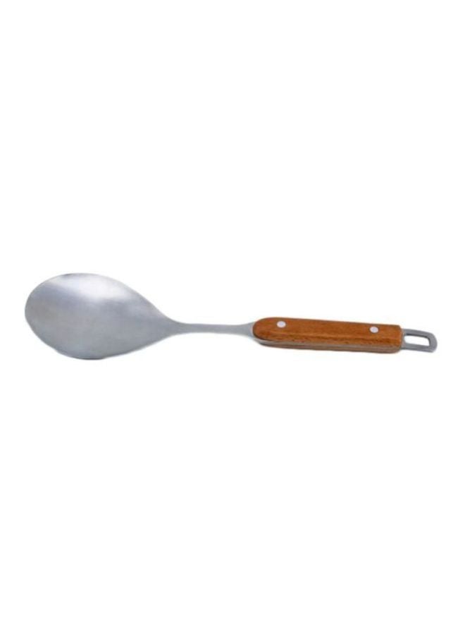 Berger Stainless Steel Rice Spoon With Wooden Handle Wooden - Image 1