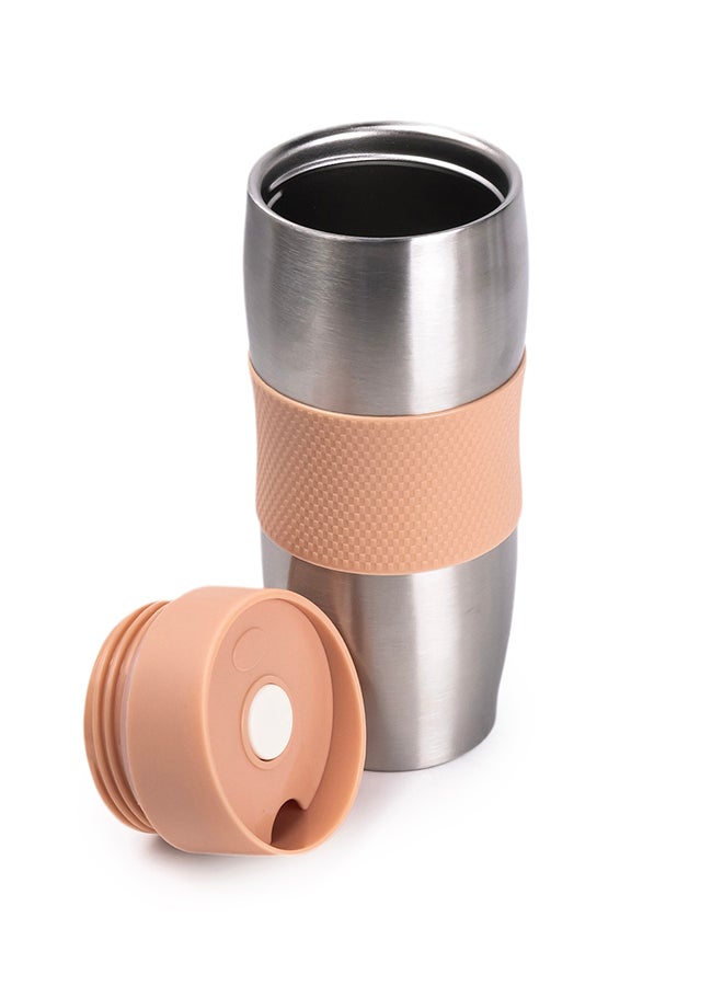 نيسان قدح مصنوع من الستانلس ستيل سعة 380 مل فضي / أحمر - Image 4