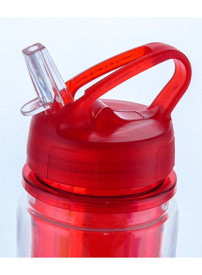 نيسان زجاجة ترايتان بغطاء دفع سعة 500 مل أحمر/شفاف/أسود - Image 3