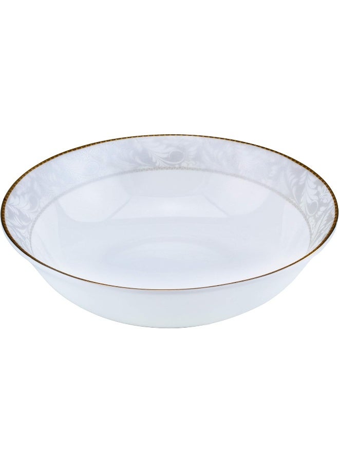 Shallow Porcelain Bowl 23 cm White/Gold - Image 4