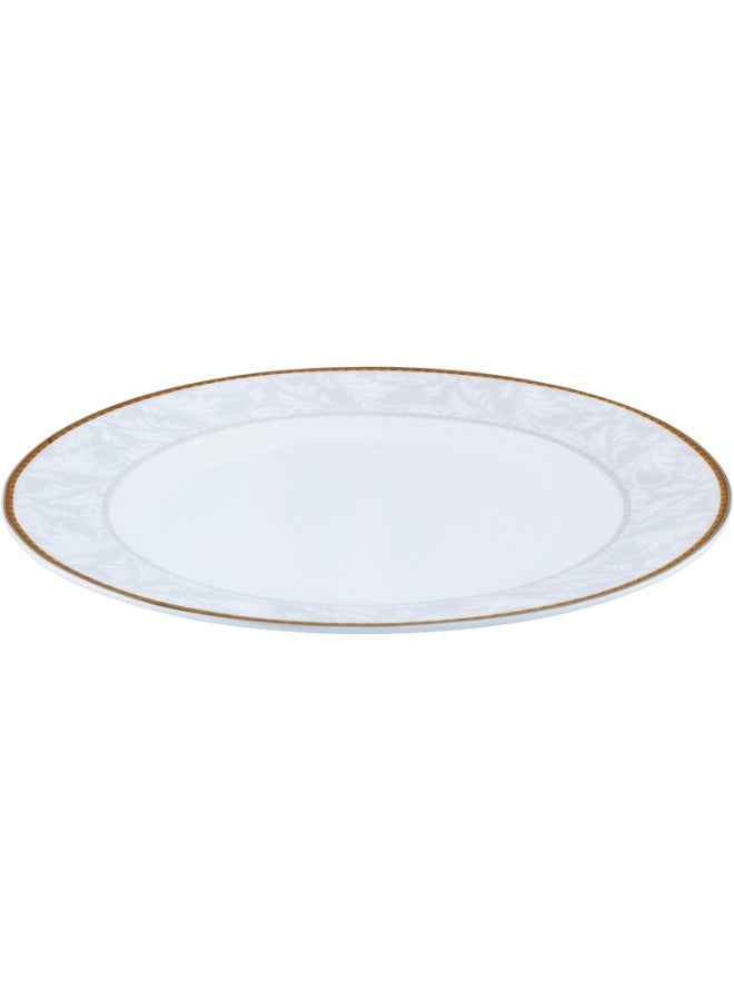Shallow Porcelain Elegance Dessert Plate with Gold Rim – White | Luxury Fine-Dining Dessert & Snack Serving Plate with Premium Gold Detailing White 20cm - Image 2
