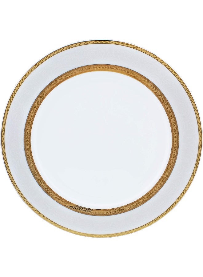 Shallow Royal Dinner Plate 27cm White/Gold - Image 3
