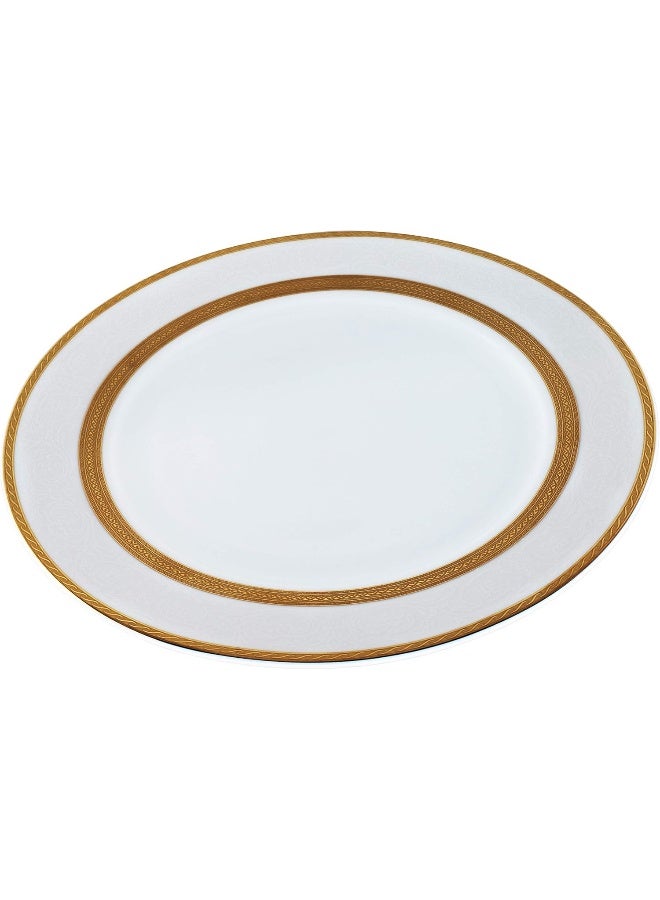 Shallow Royal Dinner Plate 27cm White/Gold - Image 4