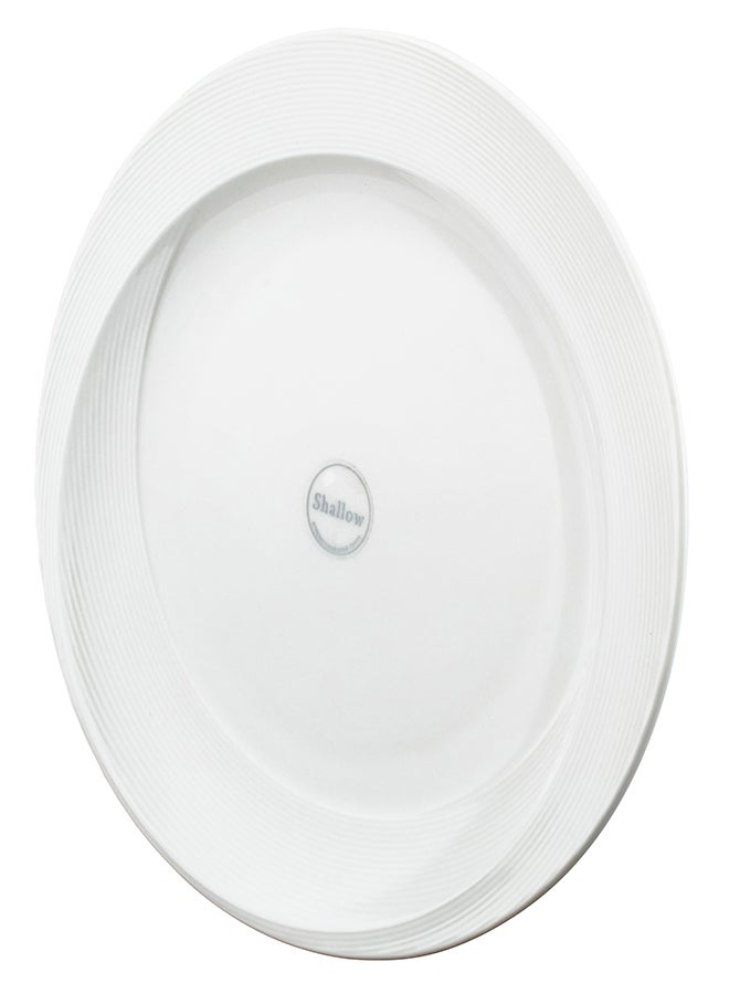 Shallow Bone China Plate White 27cm - Image 2