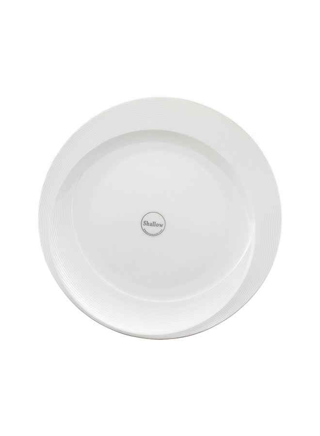 Shallow Bone China Plate White 27cm - Image 1