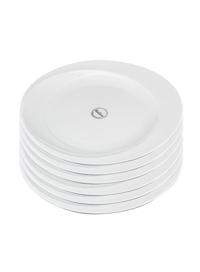 Shallow Bone China Plate White 27cm - Image 4