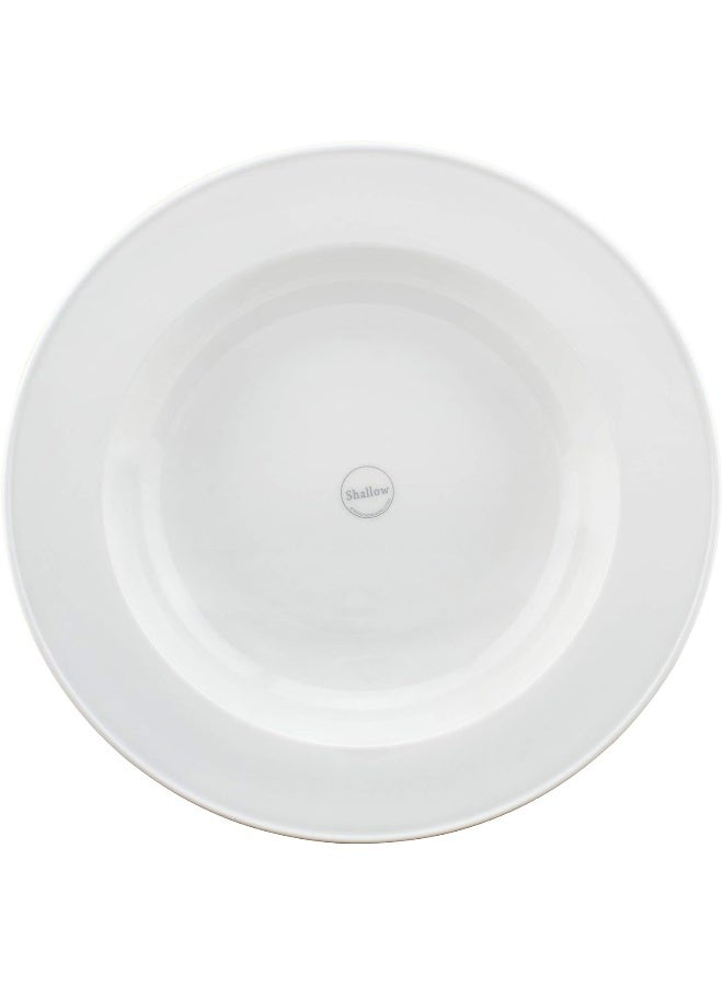 Shallow Bone China Soup Plate White 23cm - Image 4