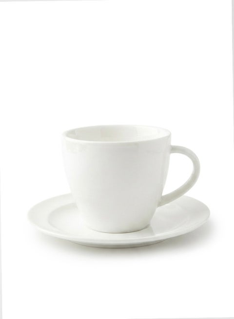 2-Piece Tiffany Cup And Saucer Set 80 ml White
