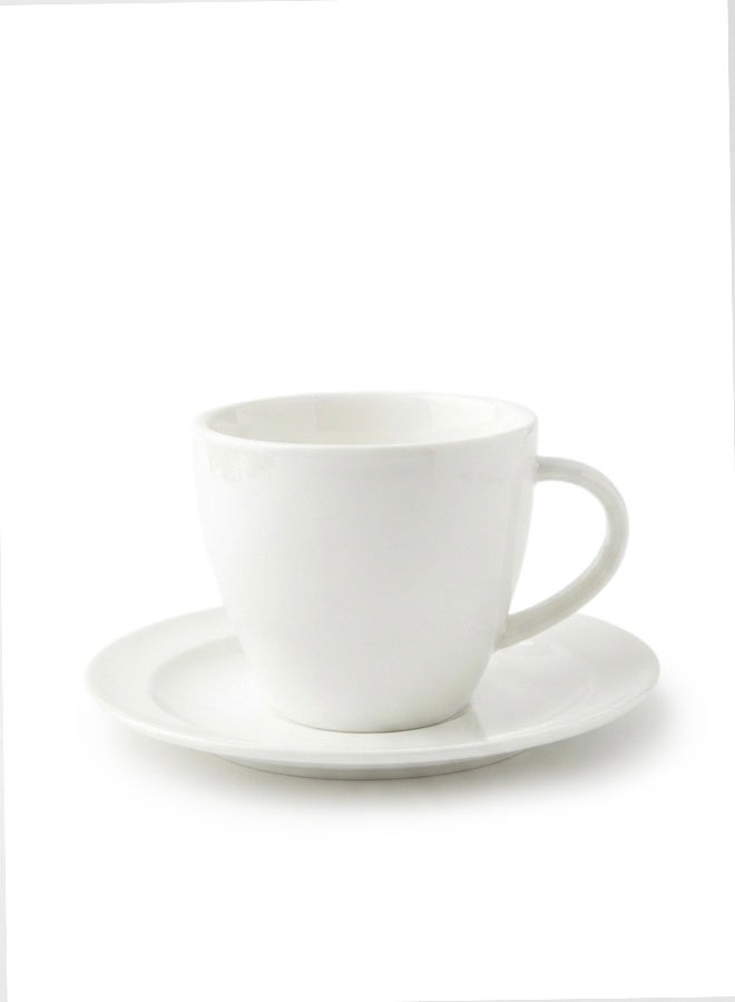 Shallow 2-Piece Tiffany Cup And Saucer Set 80 ml White - Image 1
