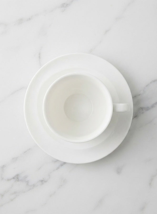 Shallow 2-Piece Tiffany Cup And Saucer Set 80 ml White - Image 3