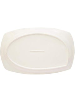 Shallow Porcelain Platter 14.5-Inch White 14.5inch  - Image 3