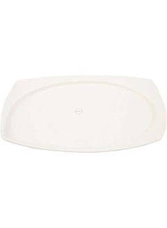 Shallow Porcelain Platter 14.5-Inch White 14.5inch  - Image 4