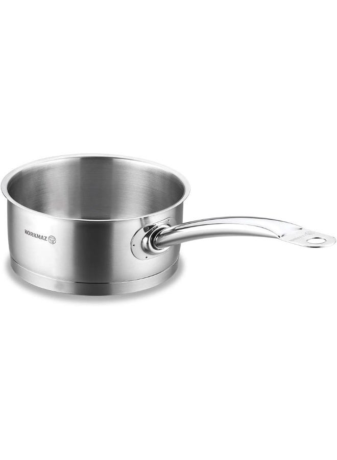 Korkmaz Proline Satin Sauce Pot Silver 20x9cm - Image 2