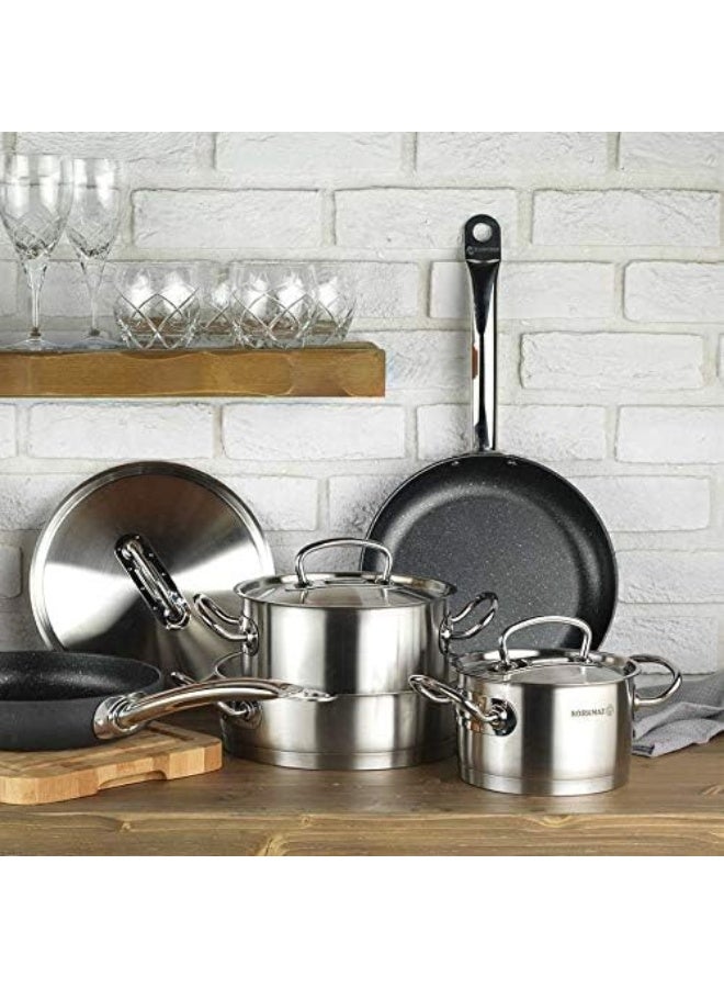Korkmaz Proline Satin Sauce Pot Silver 20x9cm - Image 3