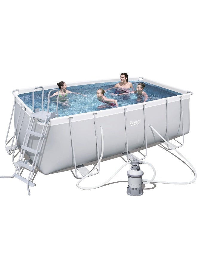 Bestway - Bestway Pool Set Rectangular 412x201x122Cm 148.00cm 148.00cm - Image 1