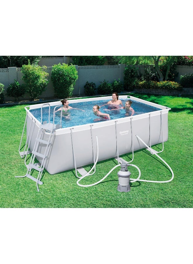 Bestway - Bestway Pool Set Rectangular 412x201x122Cm 148.00cm 148.00cm - Image 1