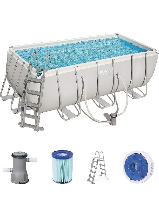 Bestway Power Steel Rectangular Swimming Pool 148.00cm  - Image 1