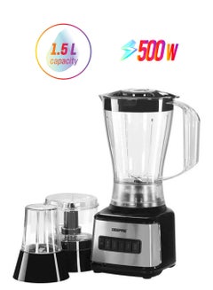 جيباس خلاط من الستانلس ستيل 3 في 1 1.5 L 500 W GSB44017 أسود/ فضي/ شفاف  - Image 1