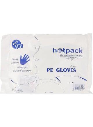 Hotpack Disposable Gloves - 100 Pieces Clear - view 2