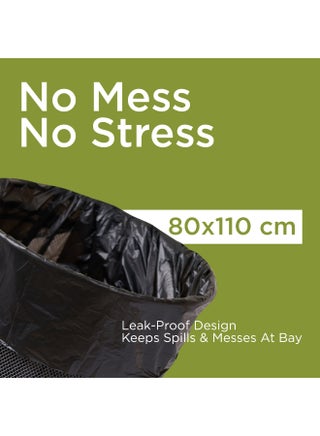 Hotpack Garbage Bag Hd 80X110 cm 55 Gallon Black 80x110cm - view 5
