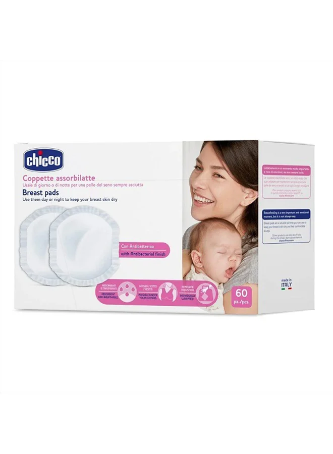 Chicco Breast Pads 60Pcs, White