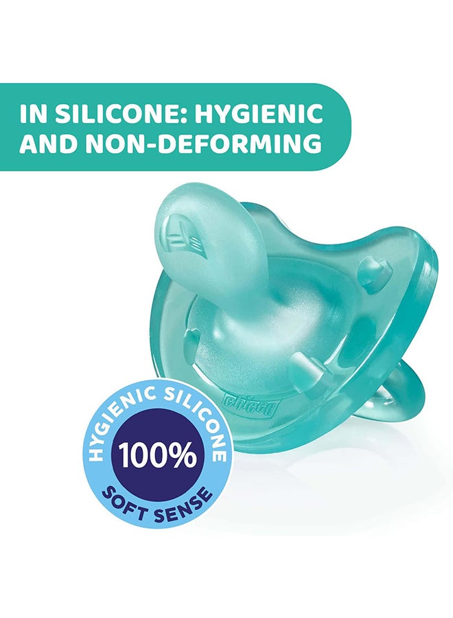 Chicco PhysioForma Soft Silicone Soother 6-16M 1Pc, Light Blue  - Image 2